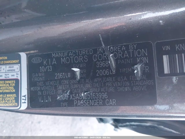KNAFX5A81E5163996 KIA FORTE EX
