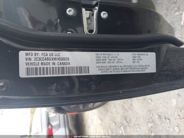 2021 Chrysler 300 300s მანქანა იყიდება აუქციონზე, vin: 2C3CCABGXMH550039, აუქციონის ნომერი: 44753989
