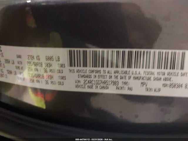 2C4RC1GG7HR517983 Chrysler Pacifica Limited