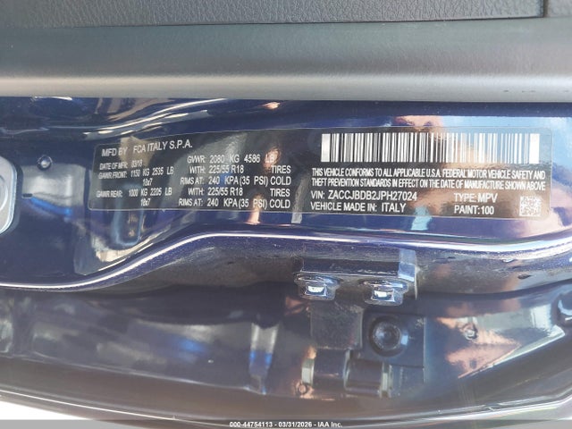 2018 JEEP RENEGADE ZACCJBDB2JPH27024 Photo 8