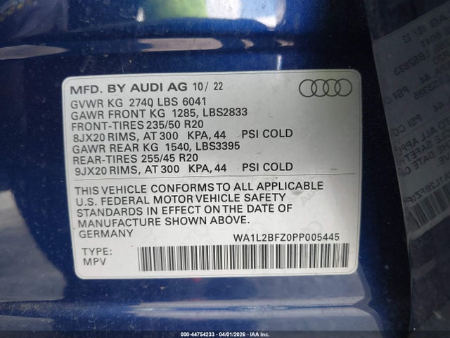 2023 AUDI Q4 E-TRON WA1L2BFZ0PP005445 Photo 8