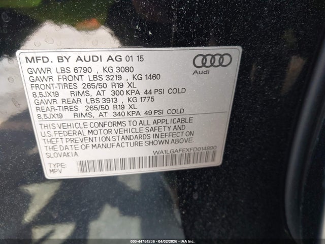 2015 AUDI Q7 WA1LGAFEXFD014890 Photo 8