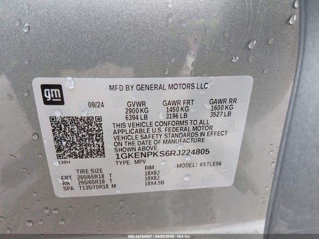 Продаж на аукціоні авто 2024 Gmc Acadia Awd At4, vin: 1GKENPKS6RJ224805, номер лоту: 44754357