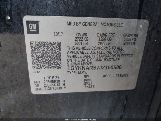 2018 CADILLAC XT5 1GYKNARS7JZ150506 Photo 8