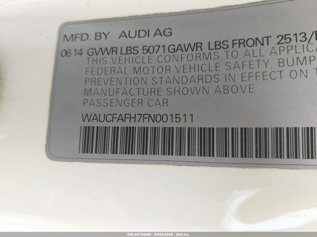 WAUCFAFH7FN001511 Audi A5 2.0t Premium