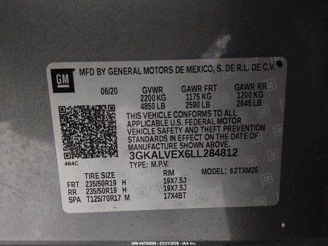 2020 GMC TERRAIN 3GKALVEX6LL284812 Photo 8