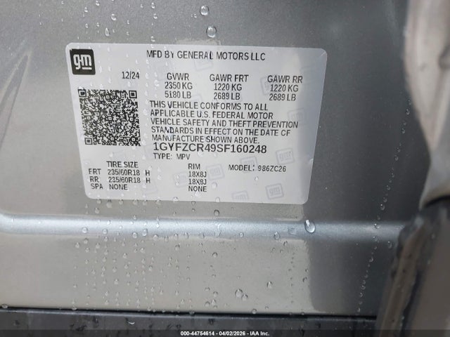 Auction sale of the 2025 Cadillac Xt4 Fwd Premium Luxury, vin: 1GYFZCR49SF160248, lot number: 44754614