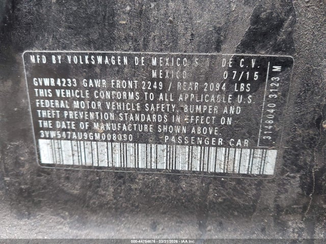 2016 VOLKSWAGEN GOLF GTI 3VW547AU9GM008090 Photo 8