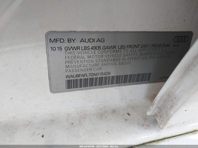 2016 AUDI A4 WAUBFAFL7GN015426 Photo 8