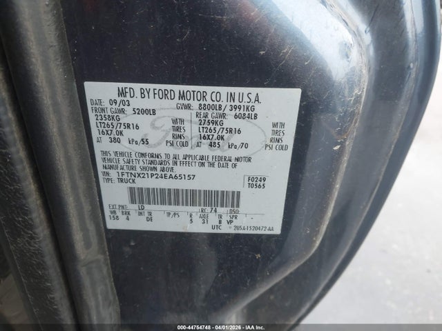 2004 FORD F-250 1FTNX21P24EA65157 Photo 8