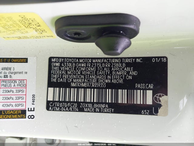 NMTKHMBX7JR059353 Toyota C-hr Xle Premium