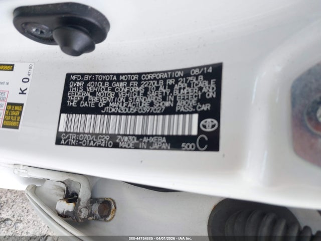 2015 TOYOTA PRIUS JTDKN3DU5F0397027 Photo 8