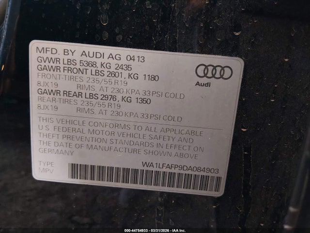 2013 AUDI Q5 WA1LFAFP9DA084903 Photo 8