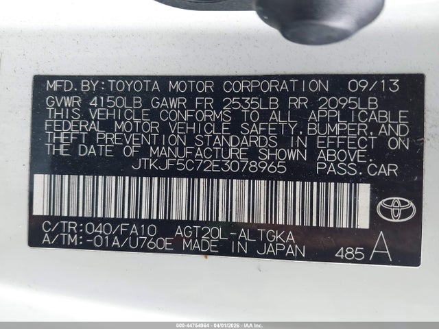 Scion TC 2014 JTKJF5C72E3078965 Image 9
