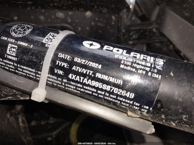 44755025 :رقم المزاد ، 4XATAA995S8702649 vin ، 2025 Polaris Ranger 1000 مزاد بيع