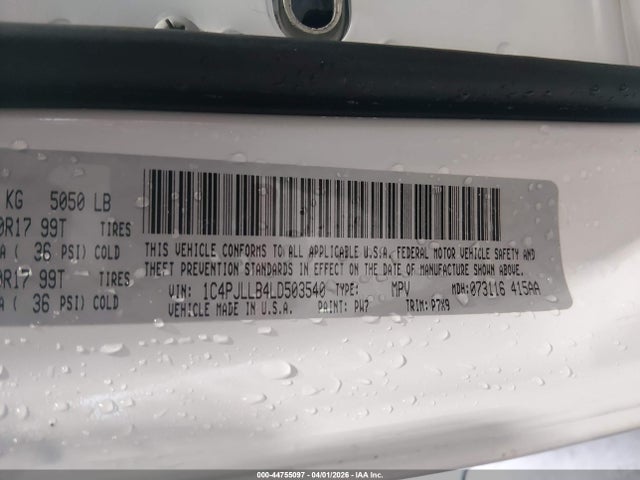 Aukcja sprzedaży 2020 Jeep Cherokee Latitude Plus Fwd, vin: 1C4PJLLB4LD503540, numer aukcji: 44755097