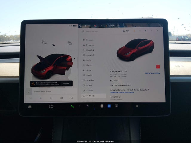 Продаж на аукціоні авто 2023 Tesla Model Y, vin: 7SAYGDEE4PA203673, номер лоту: 44755110