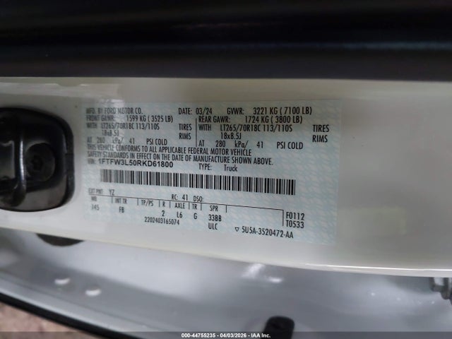 1FTFW3L50RKD61800 Ford F-150 Xlt