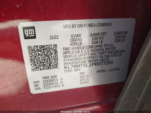 2023 CHEVROLET TRAILBLAZER KL79MTSL1PB077203 Photo 8