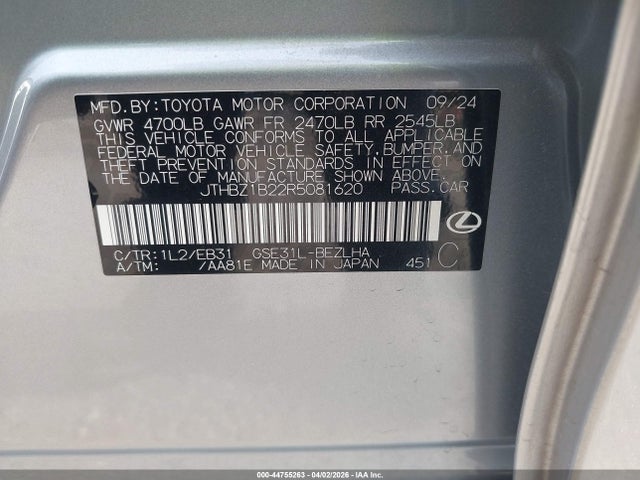 Продаж на аукціоні авто 2024 Lexus Is 350 F Sport Design, vin: JTHBZ1B22R5081620, номер лоту: 44755263