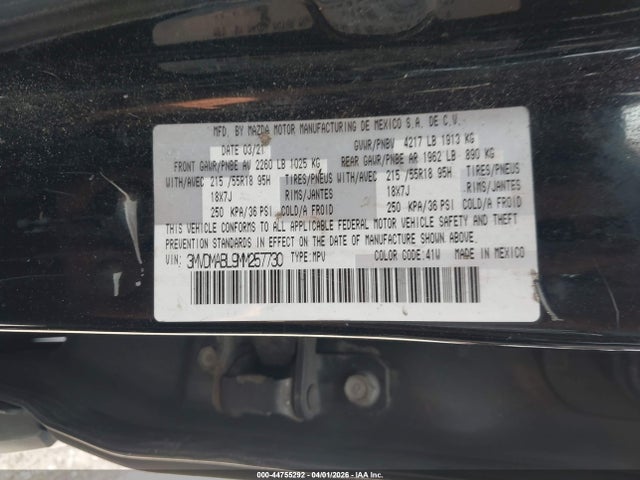 Продаж на аукціоні авто 2021 Mazda Cx-30 Select, vin: 3MVDMABL9MM257730, номер лоту: 44755292