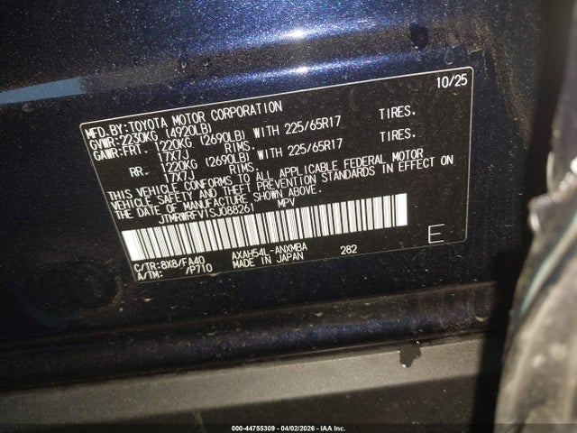 JTMRWRFV1SJ088261 Toyota Rav4 Hybrid Xle
