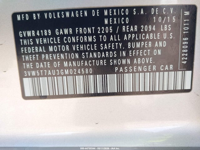 3VW5T7AU3GM024580 Volkswagen Golf Gti Se 4-door