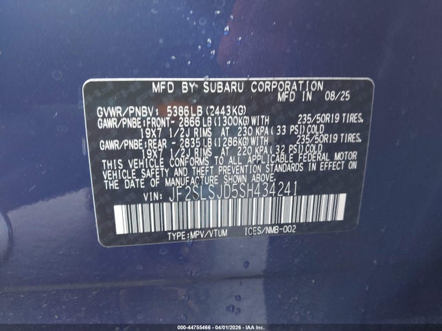JF2SLSJD5SH434241 Subaru Forester Sport Hybrid