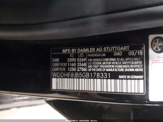 Продаж на аукціоні авто 2016 Mercedes-benz E 350 4matic, vin: WDDHF8JB5GB178331, номер лоту: 44755514