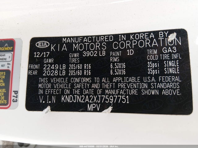 KIA Soul 2018 KNDJN2A2XJ7597751 Image 9