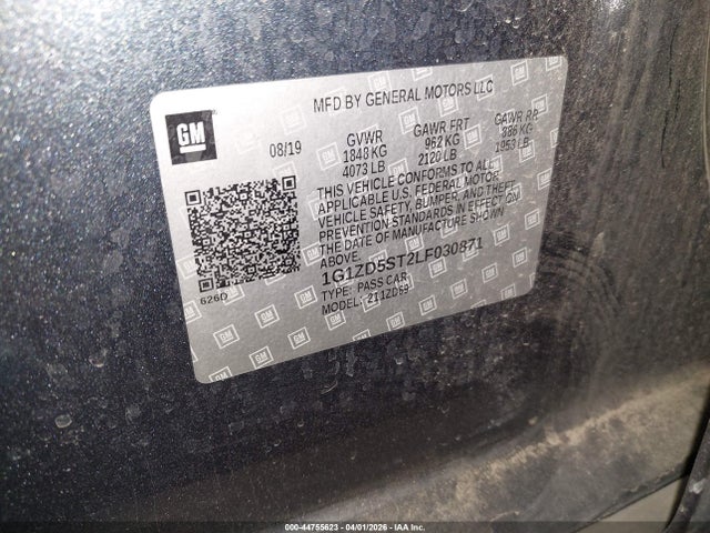 1G1ZD5ST2LF030871 Chevrolet Malibu Fwd Lt