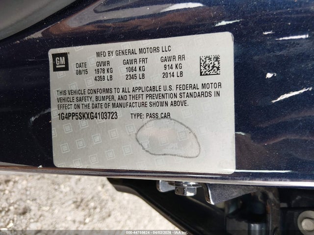 Продажа на аукционе авто 2016 Buick Verano, vin: 1G4PP5SKXG4103723, номер лота: 44755624