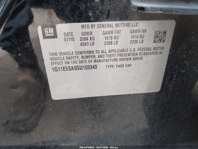 1G11E5SA0GU103343 Chevrolet Malibu Limited Ltz