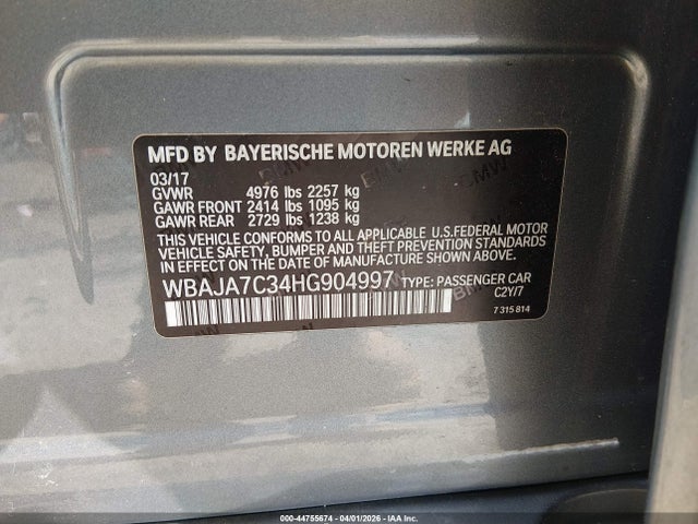 WBAJA7C34HG904997 BMW 530i Xdrive
