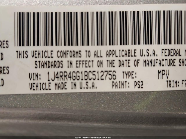 2011 JEEP GRAND CHEROKEE 1J4RR4GG1BC512756 Photo 8