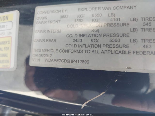 2017 MERCEDES-BENZ SPRINTER 2500 WDAPE7CD6HP412890 Photo 8