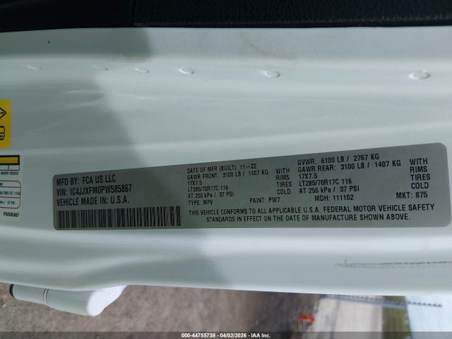 1C4JJXFM0PW585867 Jeep Wrangler 4-door Rubicon Farout 4x4