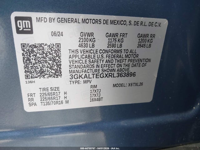 Продаж на аукціоні авто 2024 Gmc Terrain Awd Sle, vin: 3GKALTEGXRL363896, номер лоту: 44755767