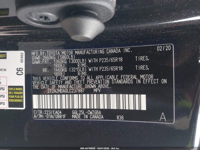 2T2AZMDA0LC237887 Lexus RX 350