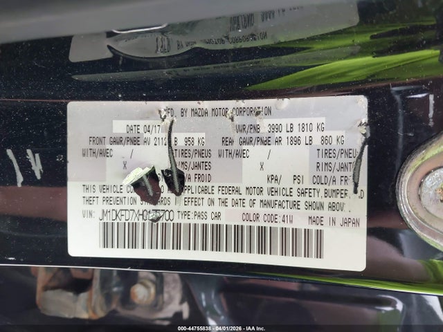 Aukcja sprzedaży 2017 Mazda Cx-3 Grand Touring, vin: JM1DKFD7XH0175700, numer aukcji: 44755838