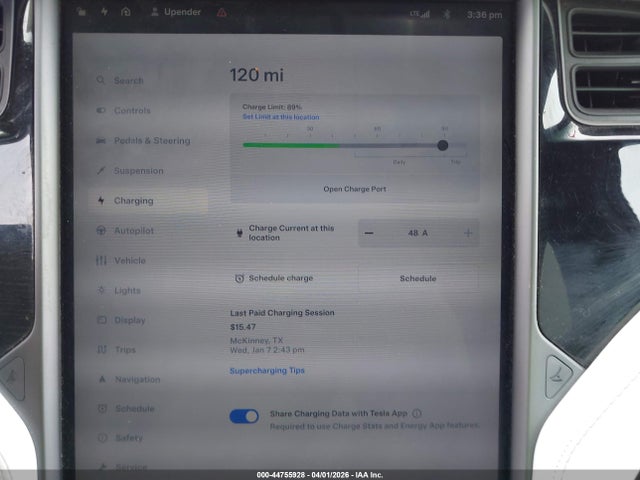Aukcja sprzedaży 2019 Tesla Model X 100d/75d/long Range, vin: 5YJXCAE23KF160545, numer aukcji: 44755928