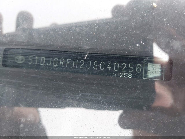 2018 Toyota Highlander Hybrid Xle მანქანა იყიდება აუქციონზე, vin: 5TDJGRFH2JS040256, აუქციონის ნომერი: 44755990