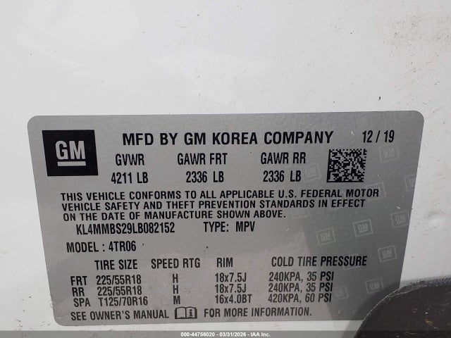 2020 BUICK ENCORE GX KL4MMBS29LB082152 Photo 8