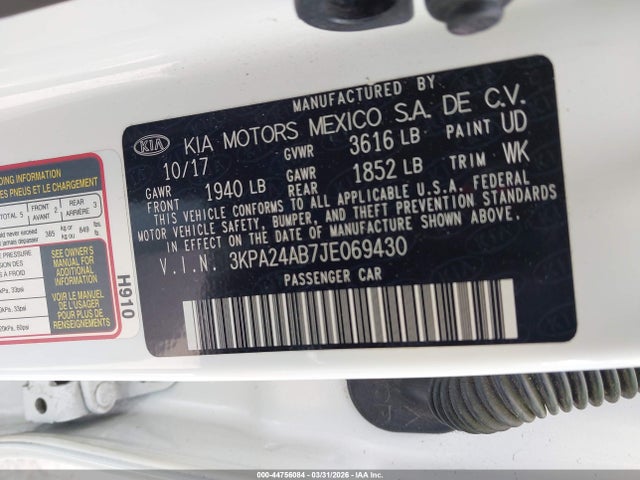 2018 KIA RIO 3KPA24AB7JE069430 Photo 8