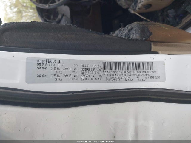 2016 Dodge Durango Limited მანქანა იყიდება აუქციონზე, vin: 1C4RDHDG8GC361342, აუქციონის ნომერი: 44756107