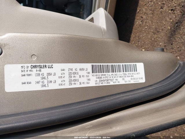 2008 DODGE GRAND CARAVAN 2D8HN54P38R779227 Photo 8