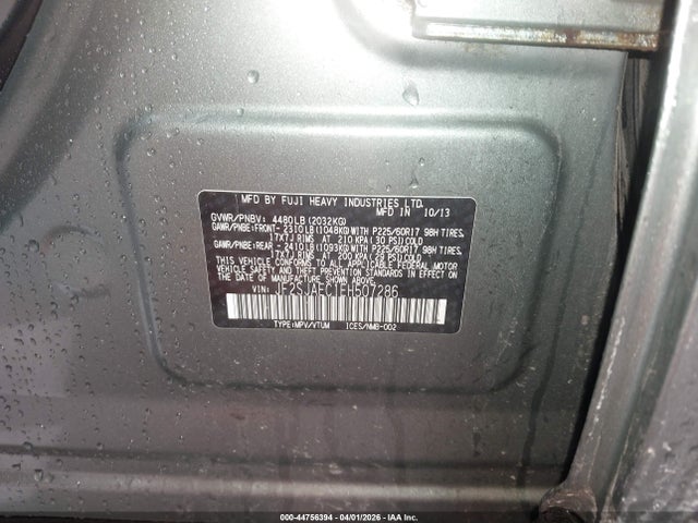 Продаж на аукціоні авто 2014 Subaru Forester 2.5i Premium, vin: JF2SJAEC1EH507286, номер лоту: 44756394