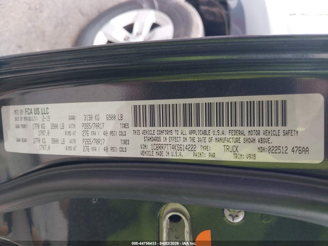 2019 RAM 1500 CLASSIC 1C6RR7TT4KS614222 Photo 8