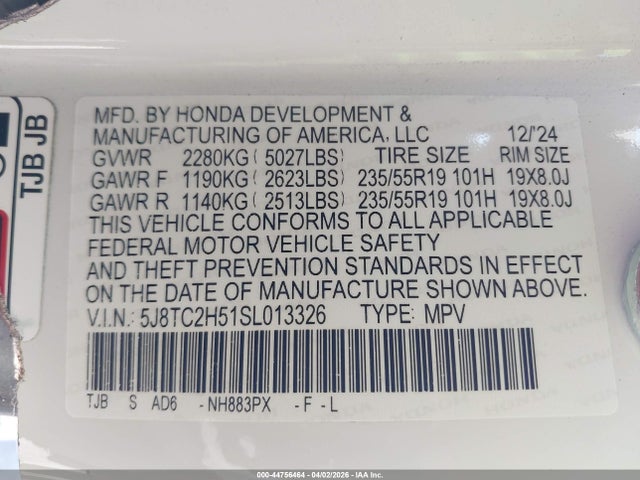 5J8TC2H51SL013326 Acura Rdx Technology Package