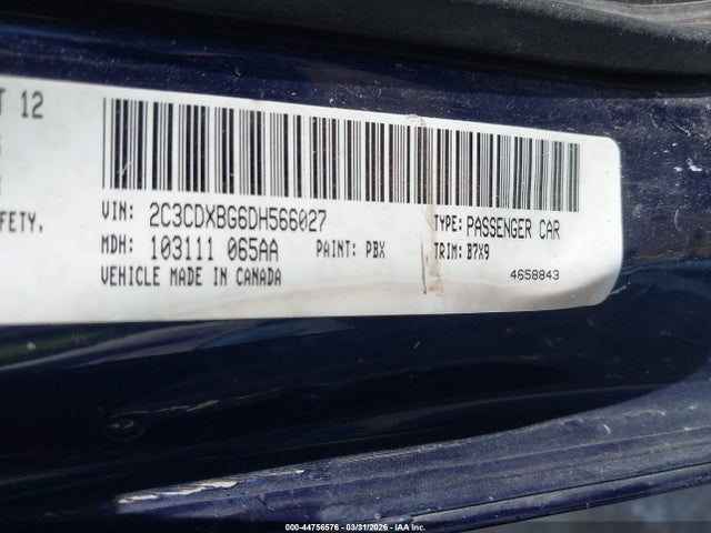 2013 Dodge Charger Se მანქანა იყიდება აუქციონზე, vin: 2C3CDXBG6DH566027, აუქციონის ნომერი: 44756576